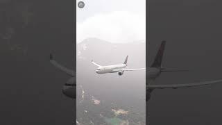 Beautiful Island, Dangerous Mission: Heart-Pounding Moments of Landing! #shorts #airplane 0065