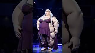 1000kg RUSSIAN WOMAN Shocks AGT in PURPLE & SILVER!  #Shorts