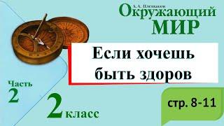 Если хочешь быть здоров. Окружающий мир. 2 класс, 2 часть. Учебник А. Плешаков стр. 8-11