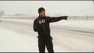 Philadelphia reporter hit by snow from plow on live TV