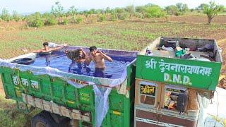 24 hours surviving challenge in truck swimming pool