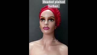 Beaded plaited turban