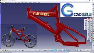 How to make CAD model of Bicycle Frame in CATIA V5 | How to make Gear Bicycle Part1 | @cadguruji