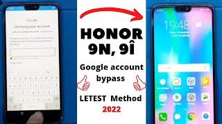 Honor 9N (LLD-AL20) FRP Google account bypass without pc || Honor 9i frp unlock