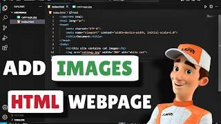 How to add Image in HTML in VsCode | how to insert image in html using visual studio code