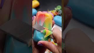 Oddly Satisfying Rainbow Soap Carving ASMR