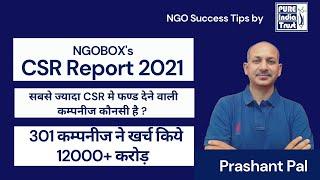 Top CSR fund Companies, CSR company List, CSR Report 2021, NGOBOX CSRBOX 2021 Report, NGO Funding