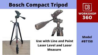 Bosch Compact Tripod - Extendable Height for use - Line, Point Laser Level and Measure Model #BT150