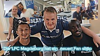 Der 1.FC Magdeburg hat ein neuen Fan Shop eröffnet und man konnte Atik Conde, und Beck treffen