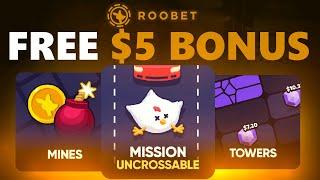 HOW TO GET FREE $5 BONUS ON ROOBET FREE VIP  MAX ROWARDS PROMOCODE *2024*