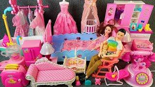 18 Minutes Satisfying with Unboxing Fancy Cute Girl Makeup Bed Play Set Review Toys | ASMR