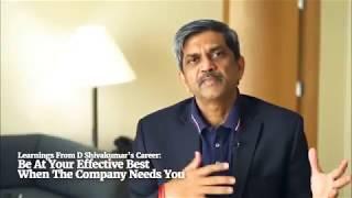 Best career advice by Group VP(Aditya Birla Group) Mr. D Shivakumar