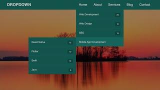 How To Make Responsive Drop Down Menu || HTML And CSS