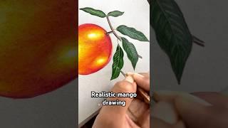 Tutorial: How to draw realistic Mango #Shorts #Trending