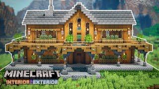 Minecraft Interior & Exterior: Spruce Mansion (Two-Player Survival House)