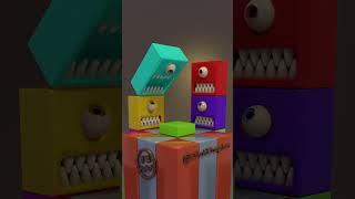 Hungry Games of Cube Monsters ️ #animation #cubemonster #3danimation #funny #cuboidcreepshow
