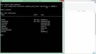 Oracle - SQL - Check Constraint