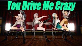 【艦これ】榛名・鹿島・鈴谷・矢矧・プリンツ・オイゲンでT-ara - You Drive Me Crazy 【4K】【MMD】【カメラ配布/Camera DL】