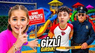 WE ENTERED THE HIDDEN POOL AT NIGHT!! ELİF SİNEM THERE IS SECURITY ON THE SITE!! SWIMMING IS PROH...