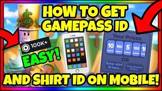 [MOBILE] HOW TO GET GAMEPASS ID/SHIRT ID IN STARVING ARTISTS FOR FREE ROBUX! (Roblox)