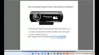 Download & Update Creative Webcam Drivers for Windows 10/8