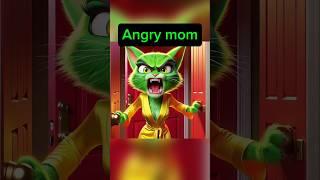 Kitty cat angry mom #cute #cat #sadcat #kitty #kittycat #poorcat #aicat #aipictures #shorts