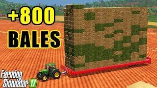 Farming Simulator 17 | +800 BALE AUTOMATIC LOADING TRAILER !!! VERY CRAZY