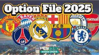 Option File general 2025 Pes 2021 #pc #ps4 #ps5 GRATIS