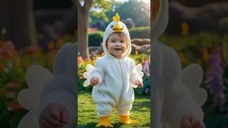 CUTE BABY CHICKS VS CAT COSTUME #cute #baby #adorable #cutebaby #chicken #cat #kitty