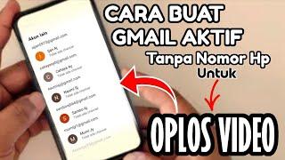 Cara Buat Gmail Cadangan Aktif Tanpa Nomor Hp Agar Bisa Untuk Oplos Video