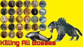 WildCraft Killing All Bosses (WildWorld & OceanWorld) with Tiger & Dolphin !