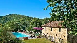 WOW! Lussuosa casa colonica in pietra con piscina | Vista lago e castello - Tour dell'Umbria, Italia