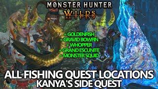 Monster Hunter Wilds - Fishing Quest Locations (Gravid Bowfin, Goldenfish, Escunite) for Kanya