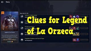 Clues for "Legend of La Orzeca" | Black Desert Mobile