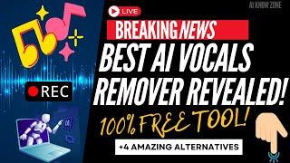 Best Vocal Remover AI for your projects (100% Free AI tool)