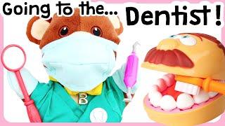 FIRST DENTIST VISIT FOR TODDLERS! Pretend Dentist Toddler Video, Play Doh Dentist | Brush your Teeth