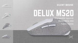 DELUX Silent Bluetooth Wireless Mouse with Removable Cover-M520