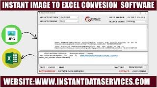 Image to Excel Conversion | Software | Data Entry Images