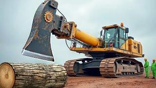 Extreme Dangerous Fastest Big Chainsaw Cutting Tree Machines | Monster Stump Removal Excavator