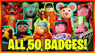 How to get ALL 50 BADGES + SKINS/MORPHS in PIGGY RP FILM ROLEPLAY! || Roblox