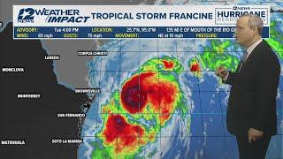 Francine expected to become hurricane by Tuesday night make Louisiana landfall Wednesday