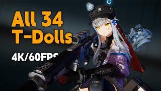 Girls' Frontline 2 Exilium - All 34 Characters All Animations | 1 Year After Release | 4K