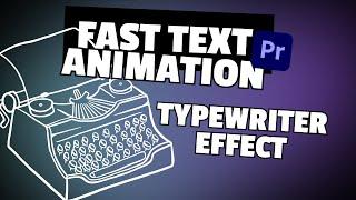 Make TYPEWRITER Text Animation in Premiere Pro FAST & EASY! [2024]