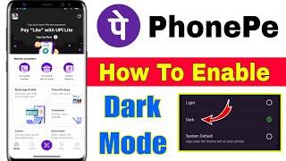 how to enable dark mode in phonepe | phonepe dark mode kaise kare new update | phonepe theme change