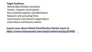 Vehicle Electrification Market