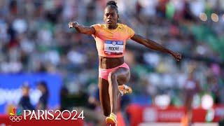 Jasmine Moore saves her best for last in triple jump finals to punch Paris ticket | NBC Sports