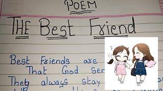 Poem on Best Friends/ Friends poem in english/ Poem on Friendship in english