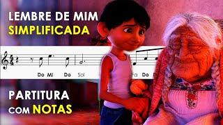 Lembre de Mim | Partitura com Notas para Flauta Doce, Violino | Viva – A Vida É uma Festa