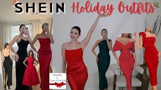 SHEIN HOLIDAY HAUL 2024  Affordable Classy Holiday Outfits, Christmas Dresses & New Years Looks!