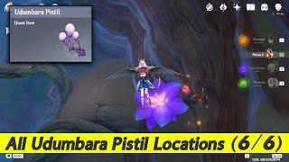 All Udumbara Pistil Locations (6/6) | How to easily collect Udumbara Pistils | Genshin Impact